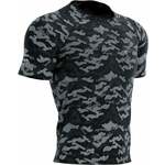 Compressport Training SS Tshirt M Camo Premium Black Camo L Tekaška majica s kratkim rokavom