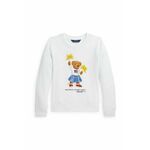 Otroški pulover Polo Ralph Lauren bela barva, 313945063001 - bela. Otroški pulover iz kolekcije Polo Ralph Lauren. Model izdelan iz pletenine s potiskom.