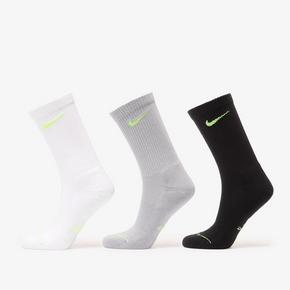 NIKE Športne nogavice 'ED ELVD' svetlo siva / jabolko / črna / bela