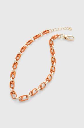 Ogrlica Liu Jo - oranžna. Ogrlica iz kolekcije Liu Jo. Model izdelan iz kombinacija različnih materialov.