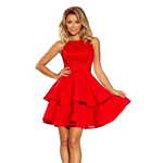 Numoco Ženska obleka 205-1, rdeča, L