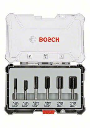 Bosch 6-delni komplet ravnih rezkarjev z 8-mm vpenjalnim steblom
