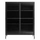Črna kovinska vitrina 111x140 cm Bronco – Unique Furniture