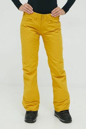 Roxy hlače Backyard - rumena. Hlače iz kolekcije Roxy. Model izdelan vodoodpornega materiala.