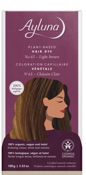 "Ayluna Rastlinska barva za lase svetlo rjava - 100 g"