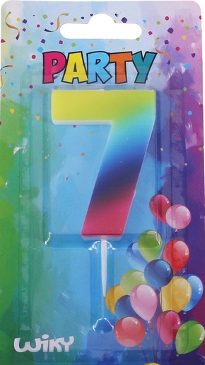 Svečka številka 7 Rainbow