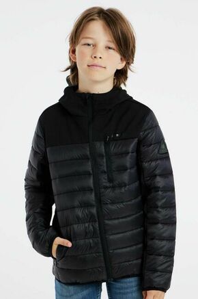 Otroška jakna Protest črna barva - črna. Otroška Jakna iz kolekcije Protest. Delno podloženi model izdelan iz enobarvne tkanine. Model s povečano vodoodpornostjo.