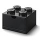 LEGO namizna škatla 4 s predalom črna 158 x 158 x 113 mm