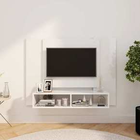 VidaXL Stenska TV omarica visok sijaj bela 120x23