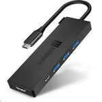 CONNECT IT USB-C vozlišče, 5v1 (USB-C, 3xUSB-A, HDMI), zunanje, antracit