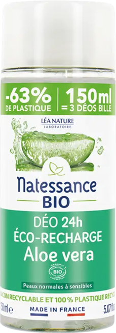 "Natessance Roll-on deodorant z aloe vero - Polnilo 150 ml"