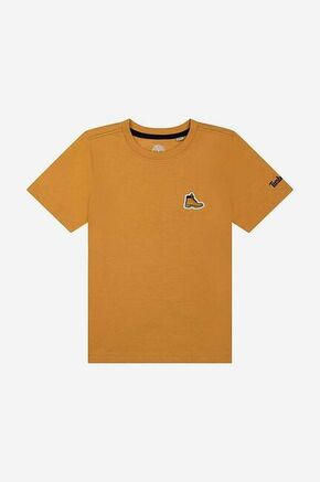 Otroška bombažna kratka majica Timberland Short Sleeves Tee-shirt oranžna barva - oranžna. Otroška kratka majica iz kolekcije Timberland