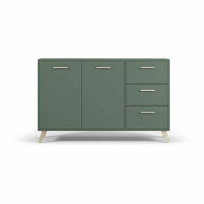 Zelena nizka komoda 140x86 cm Burren - Cosmopolitan Design
