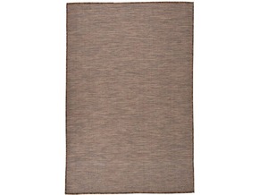 VIDAXL Zunanja preproga ploščato tkanje 120x170 cm rjava