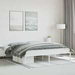 vidaXL Kovinski posteljni okvir bel 200x200 cm