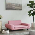 vidaXL Pasja postelja roza 70x45x33 cm žamet