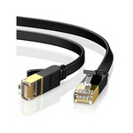 Ugreen ploščati omrežni kabel nw106 ethernet rj45, cat.7, stp, 3m (črn)