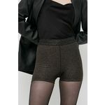 Kratke hlače Guess ženski, črna barva - črna. Kratke hlače iz kolekcije Guess. Model izdelan iz pletenine. Tanek, gosto pleten material.