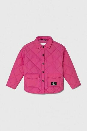 Otroška jakna Calvin Klein Jeans roza barva - roza. Otroški jakna iz kolekcije Calvin Klein Jeans. Delno podložen model