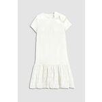 Otroška obleka Coccodrillo bela barva - bela. Otroški obleka iz kolekcije Coccodrillo. Raven model, izdelan iz enobarvne tkanine.