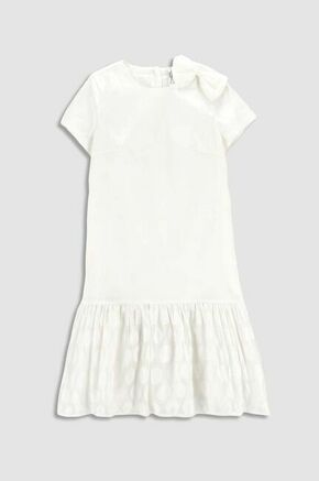 Otroška obleka Coccodrillo bela barva - bela. Otroški obleka iz kolekcije Coccodrillo. Raven model