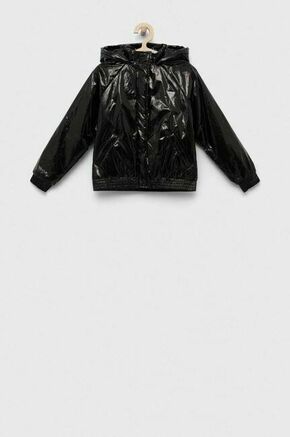 Otroška jakna Guess črna barva - črna. Otroški jakna iz kolekcije Guess. Delno podložen model