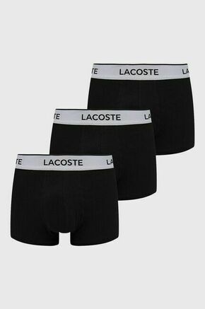 Boksarice Lacoste moške - črna. Boksarice iz kolekcije Lacoste. Model izdelan iz elastične pletenine. V kompletu so trije pari.