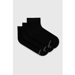 Nogavice Skechers (3-pack) ženske, črna barva - črna. Kratke nogavice iz kolekcije Skechers. Model izdelan iz elastičnega materiala. V kompletu so trije pari.