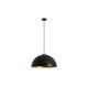 Črna viseča svetilka z detajli v barvi bakra CustomForm Lord, ø 50 cm