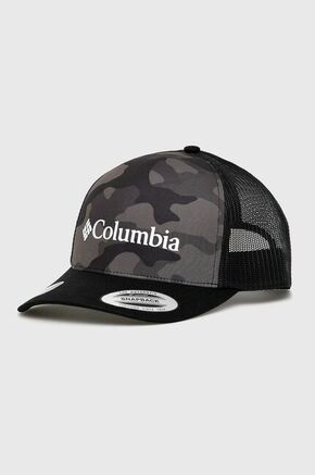 Kapa s šiltom Columbia Punchbowl črna barva - zelena. Kapa s šiltom vrste baseball iz kolekcije Columbia. Model izdelan iz vzorčaste tkanine.