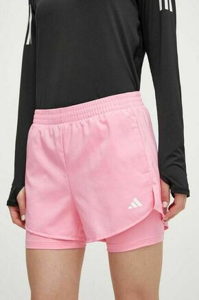 Kratke hlače za vadbo adidas Performance roza barva - roza. Kratke hlače za vadbo iz kolekcije adidas Performance. Model izdelan iz materiala