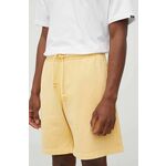 Levi's bombažne hlače - rumena. Kratke hlače iz zbirke Levi's. Model narejen iz plesti.
