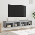 Vidaxl TV omarica z LED lučkami 2 kosa betonsko siva 80x30x30 cm