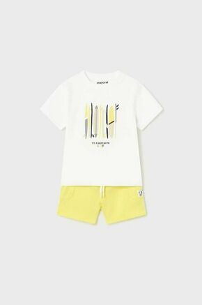 Komplet za dojenčka Mayoral rumena barva - rumena. Komplet za dojenčke iz kolekcije Mayoral. Model izdelan iz elastične pletenine.