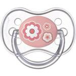 Dudica silikonska simetrična 6-18m Novorojenček - roza