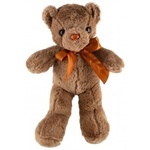 Medvedek/Teddy s pentljo pliš 30cm rjav