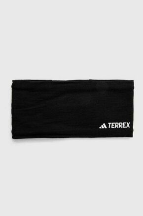 Naglavni trak adidas TERREX črna barva - črna. Naglavni trak iz kolekcije adidas TERREX. Model izdelan iz hladnoizolacijskega materiala z merino volno.