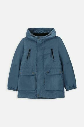 Otroška jakna Coccodrillo - modra. Otroški jakna iz kolekcije Coccodrillo. Delno podložen model