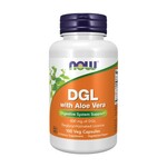 DGL (deglicirizirani sladki koren) z aloe vero NOW, 400 mg (100 kapsul)