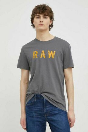 Bombažna kratka majica G-Star Raw 2-pack - pisana. Kratka majica iz kolekcije G-Star Raw. Model izdelan iz tanke