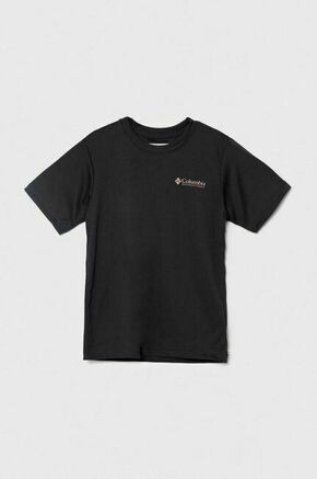 Otroška kratka majica Columbia Fork Stream Short S črna barva - črna. Otroška kratka majica iz kolekcije Columbia