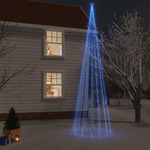 vidaXL Božično drevo s konico 1134 modrih LED lučk 800 cm