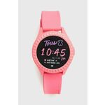 Smartwatch Tous ženski, roza barva - roza. Pametna ura iz kolekcije Tous. Model z okroglo številčnico in pasom iz plastike.