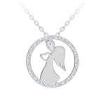 Preciosa Nežna srebrna ogrlica Angelic Love 5295 00 srebro 925/1000