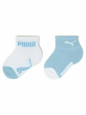 Set 2 parov otroških visokih nogavic Puma Baby Mini Cats Lifestyle Sock 2P 935478 Powder Blue 01