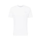 EA7 Emporio Armani t-shirt - bela. T-shirt iz kolekcije EA7 Emporio Armani. Model izdelan iz enobarvne pletenine.