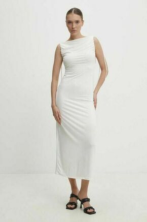 Obleka Answear Lab bela barva - bela. Obleka iz kolekcije Answear Lab. Model izdelan iz zelo elastične pletenine. Model iz tanke