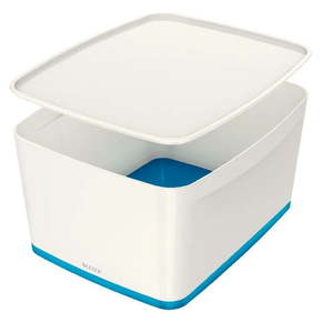 Modro-bela škatla za shranjevanje s pokrovom Leitz Office