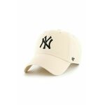 Kapa s šiltom 47 brand MLB New York Yankees bež barva, B-NLRGW17GWS-NTQ - bež. Kapa s šiltom vrste baseball iz kolekcije 47 brand. Model izdelan iz pletenine z nalepko.