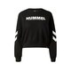 Bombažen pulover Hummel ženska, črna barva - črna. Pulover iz kolekcije Hummel, izdelan iz tanke, elastične pletenine. Material z optimalno elastičnostjo zagotavlja popolno svobodo gibanja.